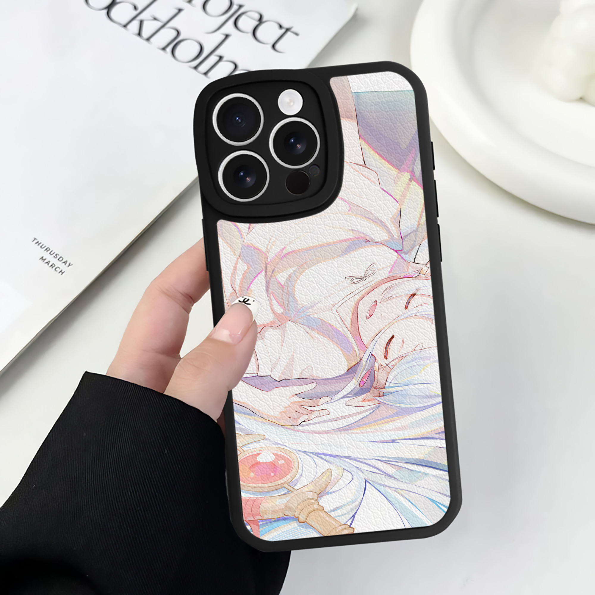 （画像用） 葬送のフリーレン Frieren 【iPhone 16シリーズ対応】シリコンスマホケース（レザー調） 材質：シリコン